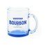 Taza cristal de 350ml personalizable por 1 cara Azul