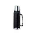Termo de acero inox 1L con vaso y asa Neg