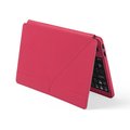 Teclado bluetooth en polipiel con soporte Roj