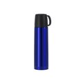 Termo 500ml Doble Pared con Taza en Tapa 130ml Azul