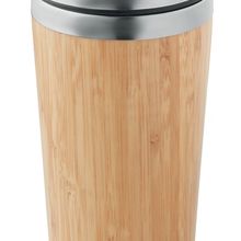 Termo Inoxidable y Bambú 400ml Madera