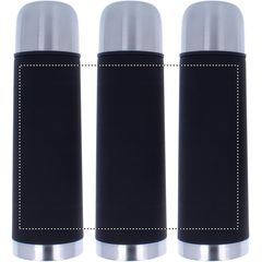 Termo de acero inoxidable personalizado con dos tazas 500ml | Circunferencia | 200 x 150