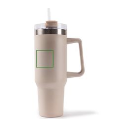 Termo grande 1.18 L con asa y pajita | Frontal arriba dch | 45 x 45