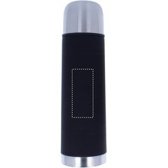 Termo de acero inoxidable personalizado con dos tazas 500ml | BOTTLE BLACK P. | 30 x 70