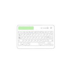 Teclado Bluetooth Recargable | Esquina superior izquierda | 80 x 15