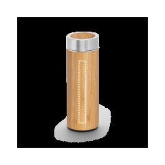 Termo de bambú y acero inox 430 mL | Cuerpo | 15 x 140