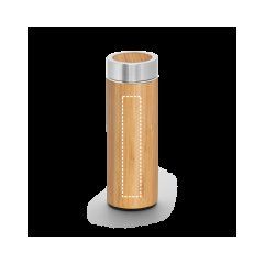 Termo de bambú y acero inox 430 mL | Cuerpo | 25 x 140