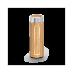 Termo de bambú y acero inox 430 mL | Posterior | 25 x 140