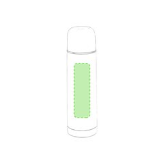 Termo personalizado de acero inoxidable en mate 500 ml | Area 1 | 30 x 100