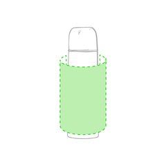 Termo para sublimación de acero inox. (500ml) | Alrededor del bidón | 210 x 100