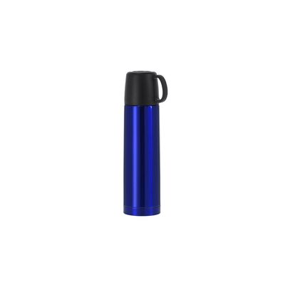 Termo 500ml Doble Pared con Taza en Tapa 130ml Azul