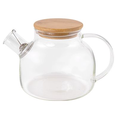 Tetera Borosilicato con Filtro y Tapa Bambú