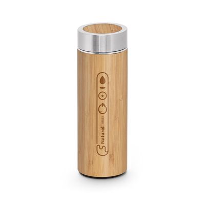 Termo de bambú y acero inox 430 mL