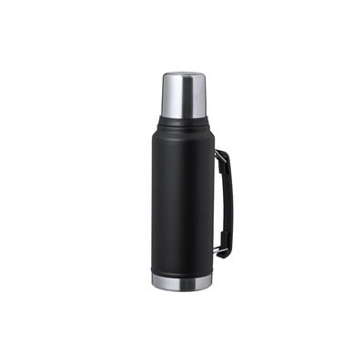Termo de acero inox 1L con vaso y asa