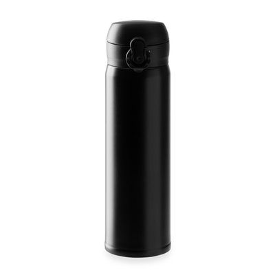 Termo de acero inoxidable doble pared Negro TALLA ÚNICA ADULTO