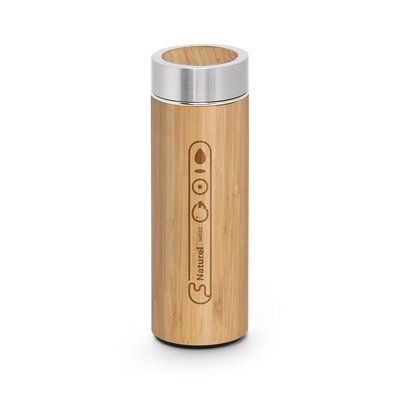 Termo de bambú y acero inox 430 mL