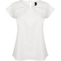 Top cuello plisado White S
