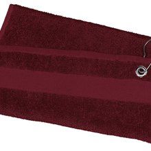 Toalla Golf 100% Algodón con Gancho Bordeaux