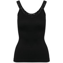 Top tirantes sin costuras con encaje Black Xs/S