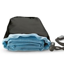 Toalla de deporte en bolsa de nylon Azul