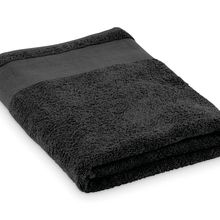 Toalla de rizo con cinta para colgar 70x140cm Negro