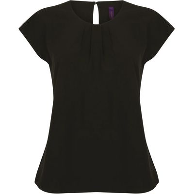 Top cuello plisado Black Xs