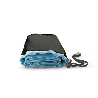 Toalla de deporte en bolsa de nylon Azul