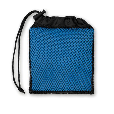Toalla de deporte con funda de rejilla Azul Royal