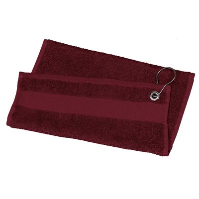 Toalla Golf 100% Algodón con Gancho Bordeaux