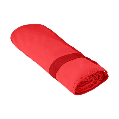 Toalla Microfibra 80% RPET con Elástico Rojo