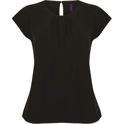 Top cuello plisado Black L
