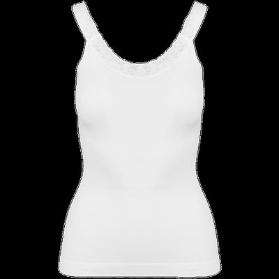 Top tirantes sin costuras con encaje White M/L