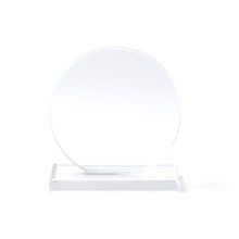 Trofeo de cristal circular con base Transparente
