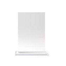 Trofeo de cristal en estuche con base acolchada Transparente