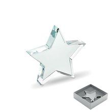 Trofeo estrella de cristal Transparente