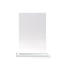 Trofeo de cristal en estuche con base acolchada Transparente