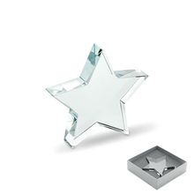 Trofeo estrella de cristal Transparente