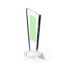 Trofeo de cristal con base y estuche | En el trofeo | 40 x 100