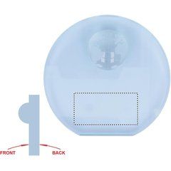 Trofeo circular de cristal con detalle de globo terráqueo | FRONT GLASS | 60 x 30