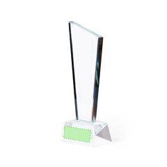 Trofeo de cristal con base y estuche | Sobre la peana | 60 x 25