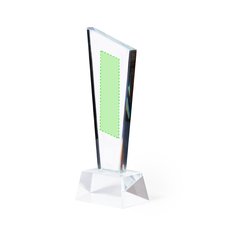 Trofeo de cristal con base y estuche | En el trofeo | 40 x 100