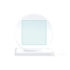 Trofeo de cristal circular con base | ZONA1 | 120 x 120
