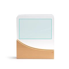 Trofeo de cristal rectangular con base de bambú | ZONA2 | 130 x 80