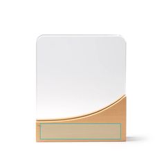 Trofeo de cristal rectangular con base de bambú | ZONA3 | 130 x 25
