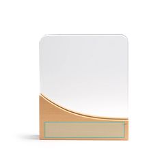 Trofeo de cristal rectangular con base de bambú | ZONA4 | 130 x 25