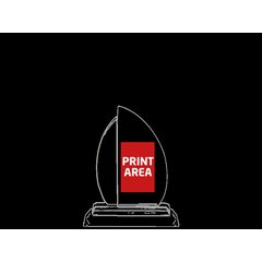 Trofeo de Cristal Velero | Centro | 50 x 40