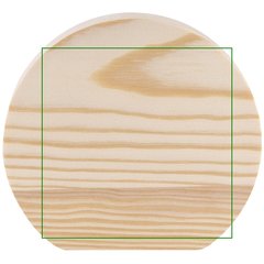 Trofeo de madera de pino redondo | Frontal | 100 x 100