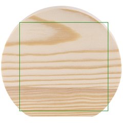 Trofeo de madera de pino redondo | Trasera | 100 x 100