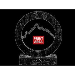 Trofeo de piedra natural en caja individual | Zona 2 | 40 x 30