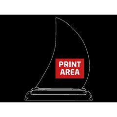 Trofeo Vela de Cristal en Estuche | Centro | 45 x 65
